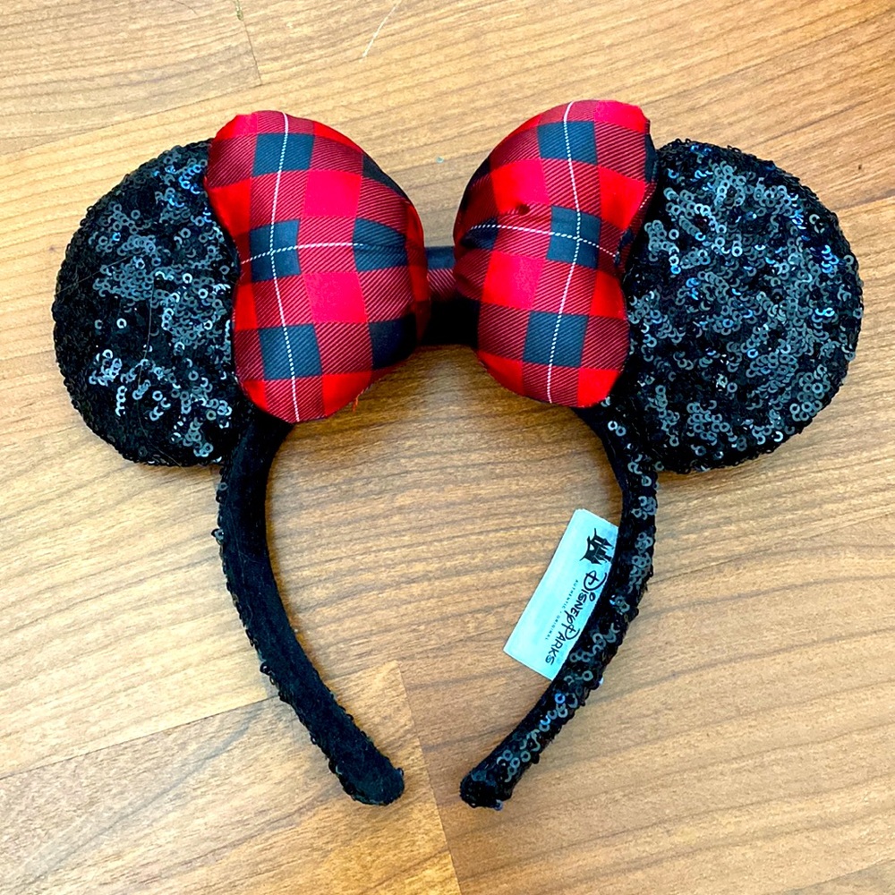 Minnie Mouse Plaid Christmas Ears